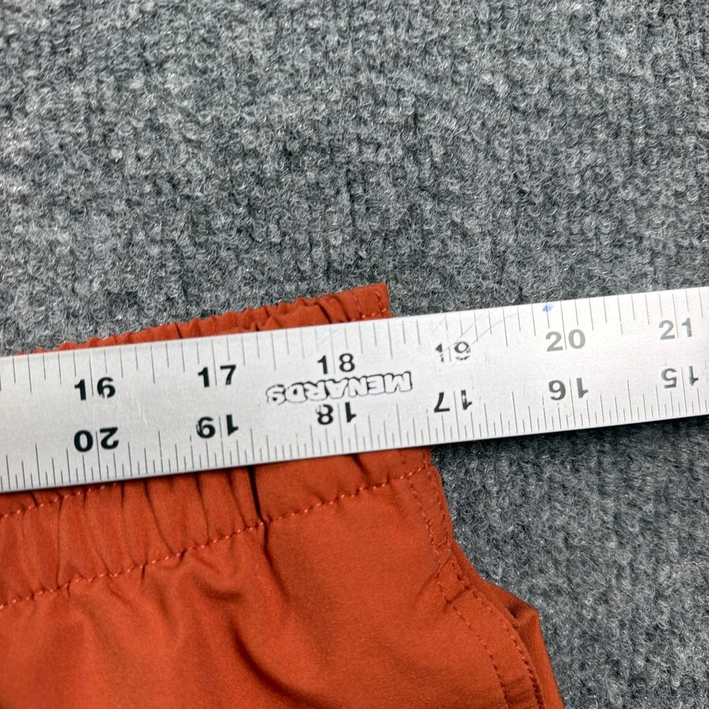 Duluth Trading Co Pier Genius Swim Trunks Mens XL Orange Tan Colorblock 9